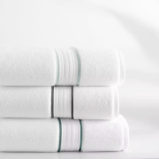  Lushomes Luxury Cotton Loops Border Stripe Towel